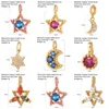 Breloques grand Zircon CZ lune étoile pour la fabrication de bijoux Boho bricolage boucle d'oreille collier Bracelet accessoires vente en gros Lots Bluk Etsy