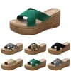 Тапочки, женские босоножки, модная обувь на высоком каблуке, летние кроссовки GAI на платформе, тройные белые, черные, коричневые, зеленые, цвет47