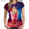 Damska koszulka śmieszna lodowa koszulka 3D Kobieta Kobieta letnia koszula moda hip-hop swobodne topy tees wygodne odzież fe tshirt 240311