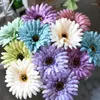 Fleurs décoratives Gerbera artificielles en soie, décoration de mariage, fausse marguerite chrysanthème, fête maison, lot de 3 ou 6 pièces de 23cm