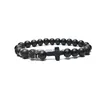 Perles faites à la main 8 mm brins de pierre naturelle bracelets croisés pour hommes femmes Nce Yoga rétro élastique charme bijoux livraison directe Dhafx