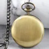 Pocket Watches Exquisite Antique Simple Digital Quartz Watch Vintage Steampunk Chain Clock Men's Necklace Women's Jewelry