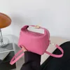 Fabricantes Bolsa Atacado e Varejo um Nicho Dign Lancheira para Mulheres Moda Nova Tendência Textura Cor Sólida Ombro Crossbody Bolsa Pequena