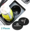 2 pièces 2,75 pouces accessoires d'intérieur de voiture tapis de tasse antidérapants pour Mercedes-série S, série E, série C, série W, série A, etc. tous les modèles 5513956