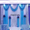 3m6m bröllopsbakgrund Swag Party Curtain Celebration Stage Performance Bakgrund Drapi med pärlor sequins Sparkly Edge5162509
