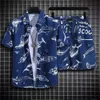 Summer Shirt Short Sleeved Shorts Set Mens Casual Super Hot Couple Beach Pants Floral