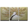 Hand Painted LNIFE Gold flower Oil Painting Canvas Palette Painting For Living Room Modern flower tree picture Wall Art Pictures267y