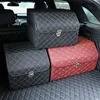 Pu Leather Car Trunk Storage Box Top Grade Organizer Folding Bag Automobile Stowing Tidying for Sedan Suv Mpv 220402214v