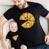 T-shirt Pizza assorti, chemises de famille, tenues, cadeau de fête des pères, vêtements père fils pour papa, 240226