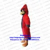 Costumi mascotte Pelliccia lunga Rosso Cardinale Linnet Lintwhite Aquila Falco Avvoltoio Uccello Costume mascotte Personaggio Grande festa Grand Bodog Casino Zx1889