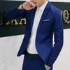 Erkekler Takım Slim Fit Blazer Ceket Ceket Üstler Resmi Düğme Takım Pamuk Karışımları Kumaş Siyah/ Gri/ Şarap/ Mavi