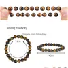 Perlé 8mm Pierre Naturelle Brins À La Main Yoga Charme Bracelets Pour Femmes Hommes Amant Bracelet Élastique Bijoux De Mode Livraison Directe Dh7Ga