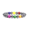 Perlé 8mm Colorf Pierre À La Main Perles Brins Bracelets De Charme Pour Hommes Femmes Bracelet Élastique Mode Amant Bijoux Drop Livraison Jewe Dhvta