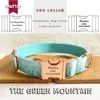 Muttco Retailing Unique Style Collar Graved Metal Buckle The Forest Plaid Cotton Customized Dog Collar 5 Storlekar UDC015M198U