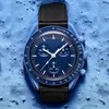 Orologi da uomo Bioceramic Moon Quarz Cronografo Mission To Mercurio luna Plutone Nettuno 42mm Vero nylon nero montre de luxe Limited 229V 220V