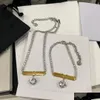 Armband halsband designer smycken set armband halsband för kvinnor kopierar lyxstil sier 18k guldplätering retro fashionabla wedd dhrma