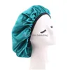 Bonnet / Crâne Caps Solide Couleur Doux Satin Chapeau De Nuit Bonnet Pour Femmes Lady Fille Élastique Sommeil Soins Des Cheveux Accessoires De Mode Drop Livrer Dhhqt