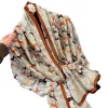 Primavera di Design di Lusso Cavallo Grande Sciarpa di Seta Delle Donne Morbido Scialle di Raso Bufanda Foulard Hijab Femminile Della Spiaggia di Estate Avvolge Fascia