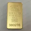 10 Pcs Non Magnetic CREDITSUISSEIngot 1oz Gold Plated Bullion Bar Swiss Souvenir Coin Gift 50 X 28 Mm With Different Serial Laser 286i