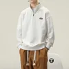 Herren Hoodies 2024 Frühling Herbst Revers Trend Sport Reißverschluss Hochwertige langärmelige amerikanische Mode Schwere halboffene Y2k Hoodie Jungen