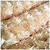 Dentelle Rose en Satin de mariage 3D pour robe, bricolage, lacets de couture, Patchwork, rouleau de Tissu, toile de fond, Tissu Tela Materials252b