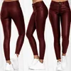 Pantaloni in pelle PU da donna Vita alta Leggings push-up skinny Pantaloni elastici Spandex Jeggings Streetwear S-3XL 240311