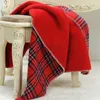 160X130cm thick thermal sofa throw blanket red scotch plaids couch decorative blanket soft coral fleece sherpa throw blanket 21112246F