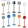 Lampes Shades Restaurant européen moderne LED lampe de bureau USB métal 5200mAh batterie IP54 étanche luxe chevet décoration charge lampe de bureau L240311