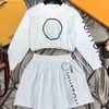 セット高級服デザイナーファッション服セットガールズコットンTピースブランドパフドレスシャツTシャツスーツブラックホワイト服ldd240311