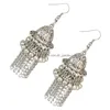 チャームボヘミアンレトロドロップダングルイヤリングとタッセルフックjhumka jhu earring for women Jewelryギフト配信Dhgarden dhuop