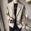 Herrenanzüge Mode Revers Knopf gespleißt lose koreanische Blazer Kleidung 2024 Herbst Casual Tops Langarm Allgleiches Blazer