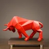 Estátua de touro tourada escultura boi resina decoração nórdica decoração para casa estátuas de mesa bison estatueta animal gabinete 2103292777