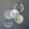 Plast kan husdjur tomt elegant smalt aluminiumförpackning oem 30g 50g 100g transparent burk mat ört container flaska anpassning tillgänglig