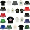 Marca rhude quente designer masculino camisa feminina shorts impressão s m l xl rua algodão moda juventude dos homens tshirts