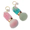 Makeup Sponges Face Loose Powder Brush Green Strong Grasping Power Keychain Clear Handle Synthetic For