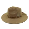 Bérets strass chapeaux de soleil femmes hommes été Panama large bord paille mode coloré en plein air Jazz plage casquette de protection
