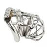 Stainless Steel Male Chastity Device Adult Chastity Cage With Curve Cock Ring Bondage Penis Chastity Belt Sex Toys for Men