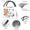 Bento Boxes Kawaii Mochi Cat Peach och Goma Thermal Isolated Lunch Bags Kvinnor REURUABLE LUNCH Tote för utomhuspicknickförvaringsmåltidslåda L240311