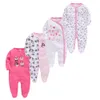 Kavkas 3/4 Pcs Boy Romper 100% Cotton Polka Dot O-neck born Baby Girls Clothes Full Sleeve Summer Jumpsuit 0-12 months 240304