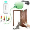 Jouets interactifs en plumes de chat, jouets électriques suspendus pour chats d'intérieur, jouet Teaser pour chaton, jouet automatique pour chat 240229