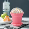 Bicchieri usa e getta Cannucce Fioriera Torta Gelato Dessert Per Party Mousse Servire Shooter Budino Dessert a forma di vaso di fiori in plastica