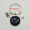Keychains 26 Letter Name Keychain Camera Pendant With SLR Lens Pographer Personality Jewelry