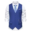 Men's Vests Suit Vest Wedding Party V-neck Single-breasted Chain Matching Business Casual Waistcoat