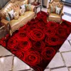 Tappeto stampa 3D Tappeto fiore rosa Tappeto multicolore rosa rosso Matrimonio Tappeto antiscivolo Soggiorno Tappeto Grande camera per ragazze Tappetino per la casa T20011275Z