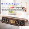 Computer Speakers S Ers Retro Wooden Bluetooth Er 4 Sound Bar Tv Echo Wall Home Theater System Hifi Quality Soundbox For Pc 231206 Dro Otca0