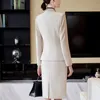 Naviu Apricot Suits 여성 가을 ​​패션 기질 사업 공식 블레이저 및 스커트 세트 사무실 숙녀 작업 검은 색 240226