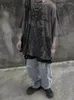 Mens T Shirts Men T-shirt Summer Dark Tee High Street Gothic Skull Tshirt Loose Oversized Short-sleeved Cotton Anime Streetwear Top