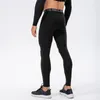 Mens autumn and winter fitness pants Plush bottomed training pants pocket Pro tight elastic running pants 220608