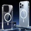 Clear Magsafe Magnetic Cases Acrylic Magnetic Transparent Shockproof Phone Case for iPhone 15 14 13 12 11 Pro Max iPhone 15 15Pro 15Plus Dropshipping