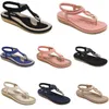 2024 Sommer Damenschuhe Sandalen Niedrige Absätze Mesh-Oberfläche Freizeit Mama Schwarz Weiß Große Größe 35-42 J59 GAI